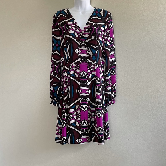 1. State Geometric Long Sleeve Mini Dress NWT - Picture 3 of 5